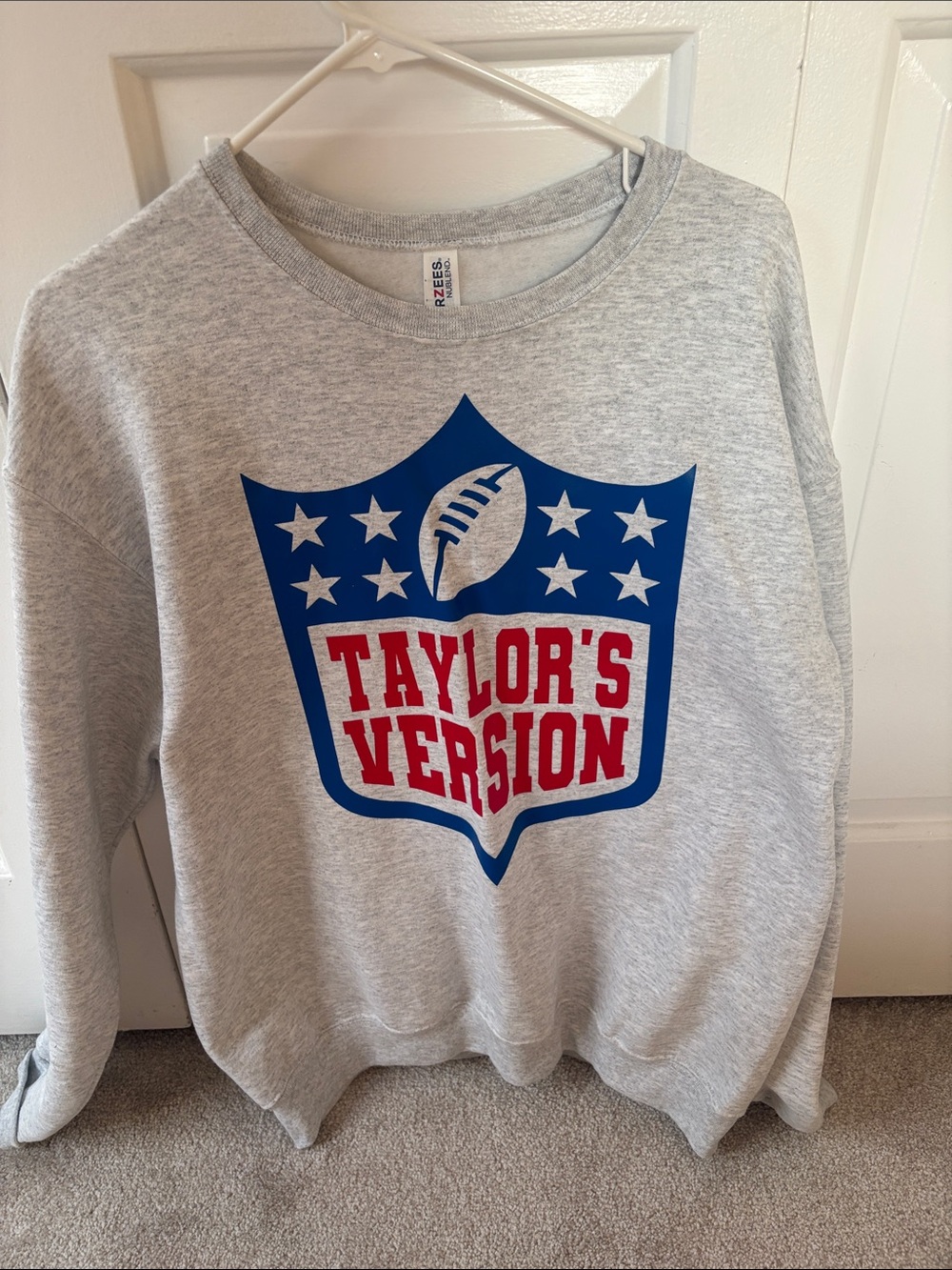 Taylor swift Crewneck Sweatshirt with Bold Red & Blue Graphic